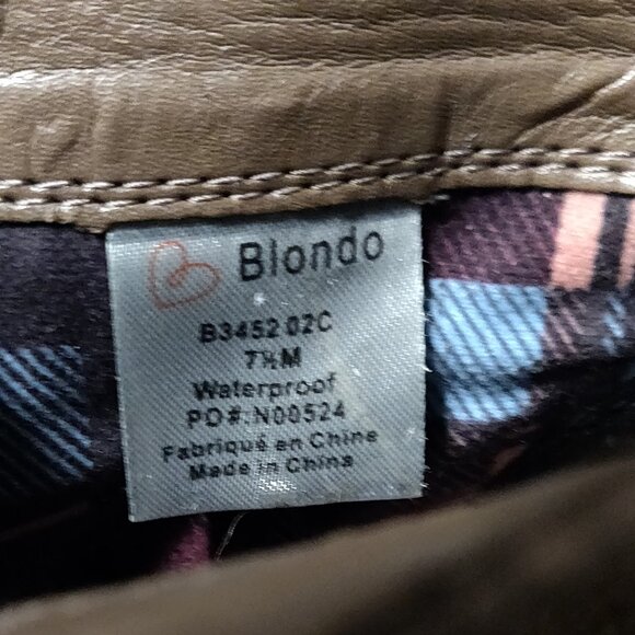 Blondo Verona Tan Suede Waterproof Ankle Boots SIZE 7.5 M - Picture 8 of 8